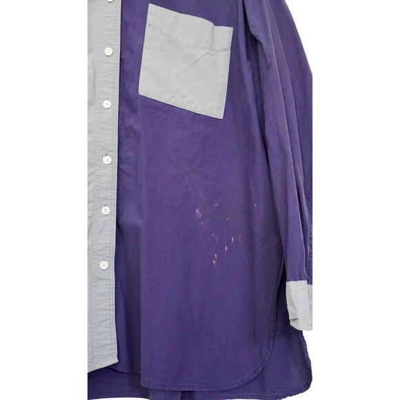 Madewell Oversized Patch Pocket Shirt Sz L - Picture 5 of 7